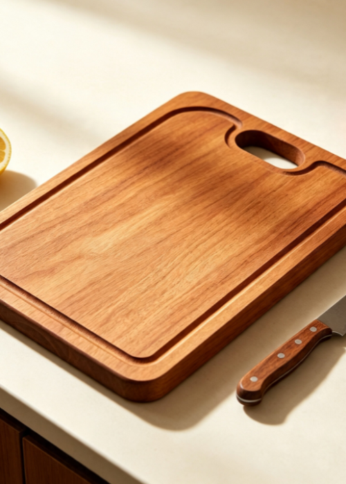 Wooden Cutting Board with Juice Groove